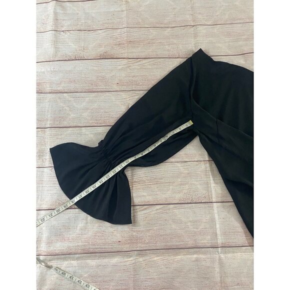 Eloquii Black One Sleeve Women's Casual Blouse - 18 - Picture 7 of 12